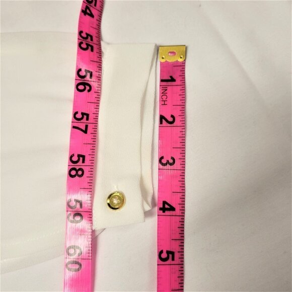 Vex White Long Sleeve Blouse Top with Gold Buttons- Various Sizes- NWT - Picture 7 of 10